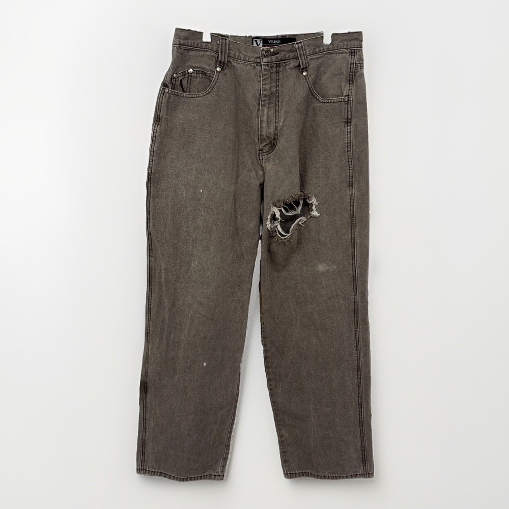 Verse Original Denim Streetwear Jeans Wounded Destroyed Blowout Skater 32x30